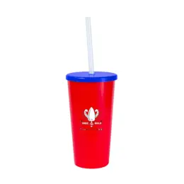 Large Tucan Tumbler With Cap And Straw - Red